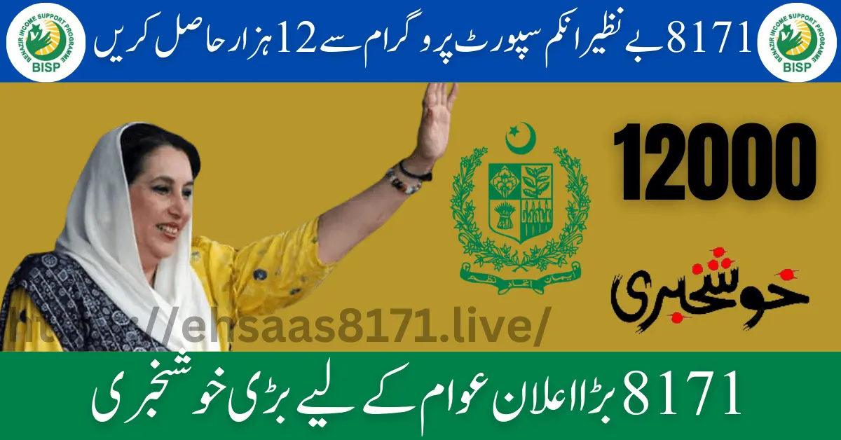 8171 Benazir Income Support Program Best Opportunity of 2024